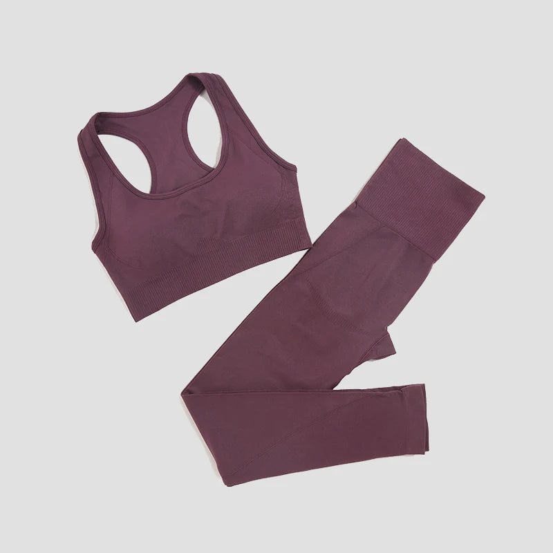 WAREBALL 2/3/4pcs Seamless Yoga Set Gym Clothes Sportswear Yoga Suits For Women Fitness Set Tracksuits Sports Bra Gym Leggings