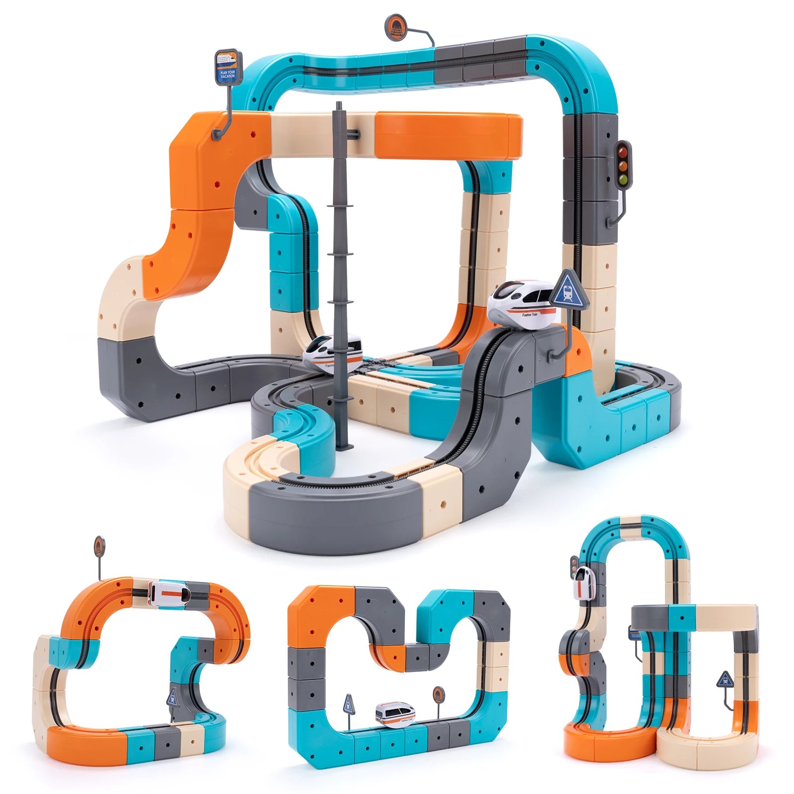 Kid Anti-Gravity Magnetic Attraction Track Train Changeable Magnetic Magic Rail Car Electric Train Building Toy for Kids Gifts Main image