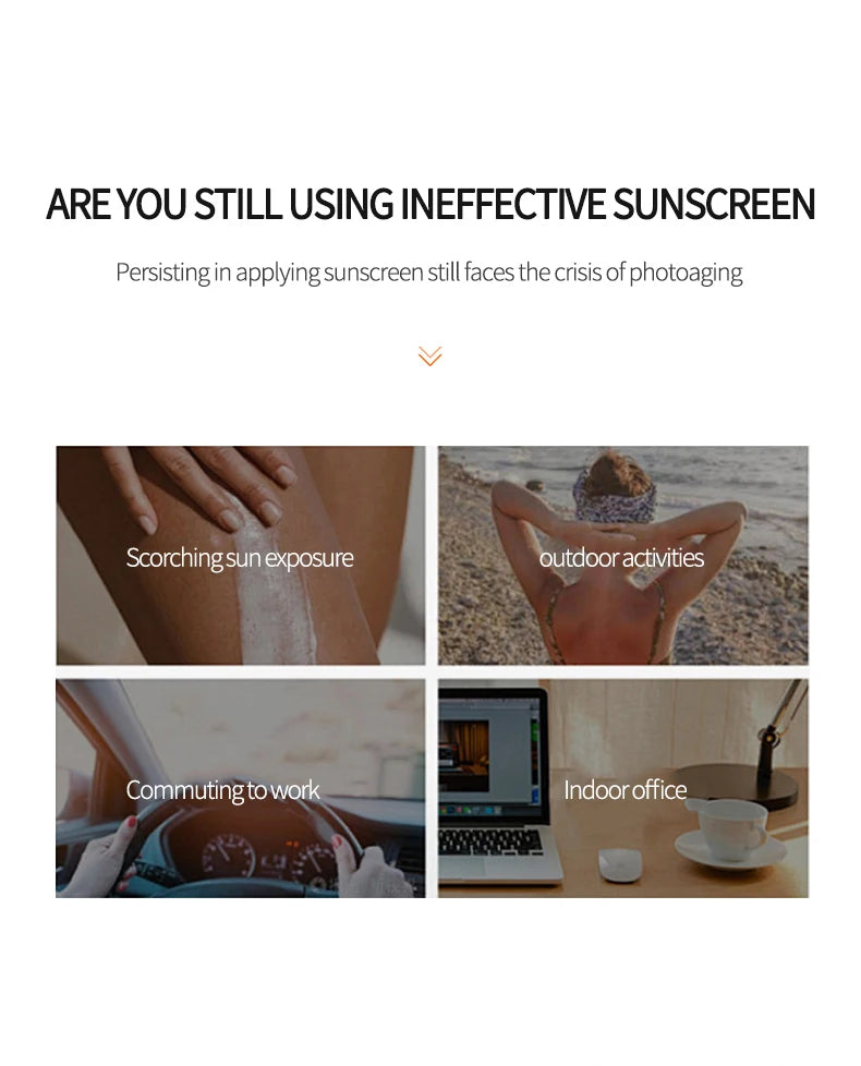 SPF50+ Sunscreen Lotion Lightweight Non-Greasy UV Protection Face Body Sunscreen Lasting Moisturizing Refreshing Sunburn Defense