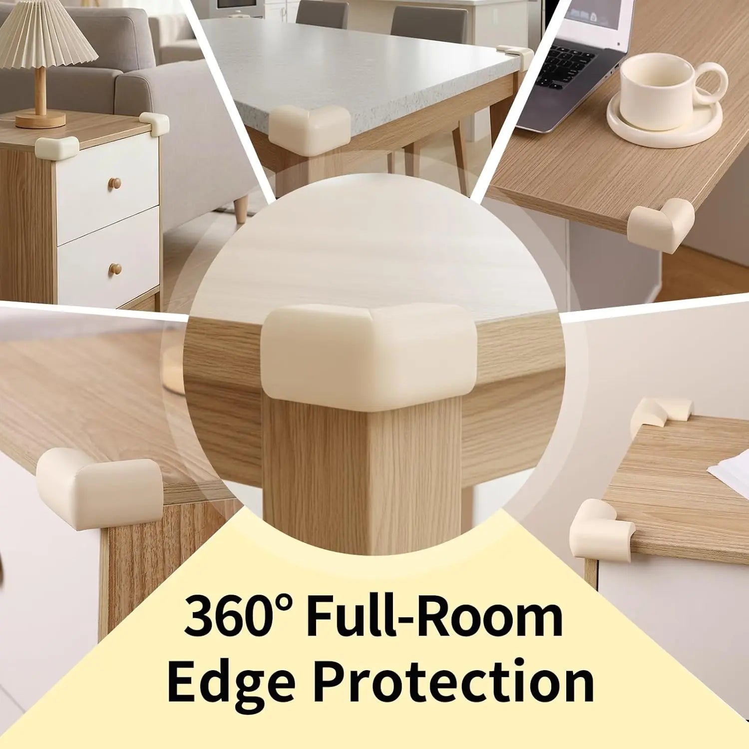 1Roll Baby Safety Table Corner Protector Strip with 4 Self Adhesive Corner Guards Soft NBR Foam Baby Proofing Edge Corner Guards