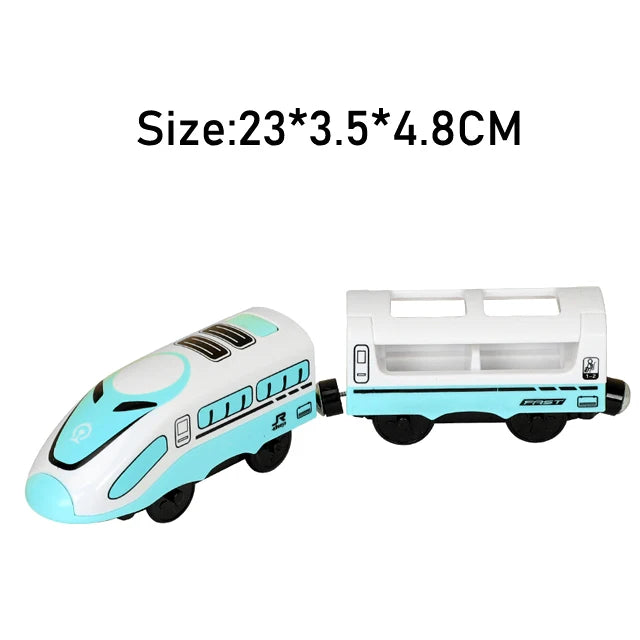 RC Electric Train Set Locomotive Magnetic Train Diecast Slot Toy Fit for Brand Wooden Railway Tracks Toys for Children Gifts
