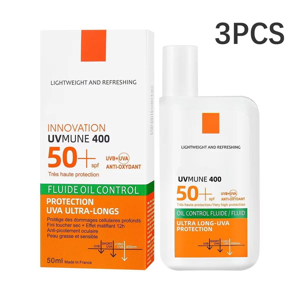 SPF50+ Sunscreen Lotion Lightweight Non-Greasy UV Protection Face Body Sunscreen Lasting Moisturizing Refreshing Sunburn Defense