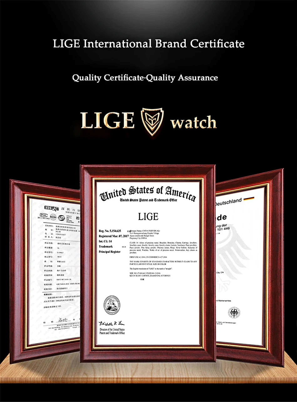 LIGE Fashion Elegant Watch for Women Japanese Movement Ceramics Strap Luxury Ladies Bracelet Quartz Watches Gifts Reloj Mujer