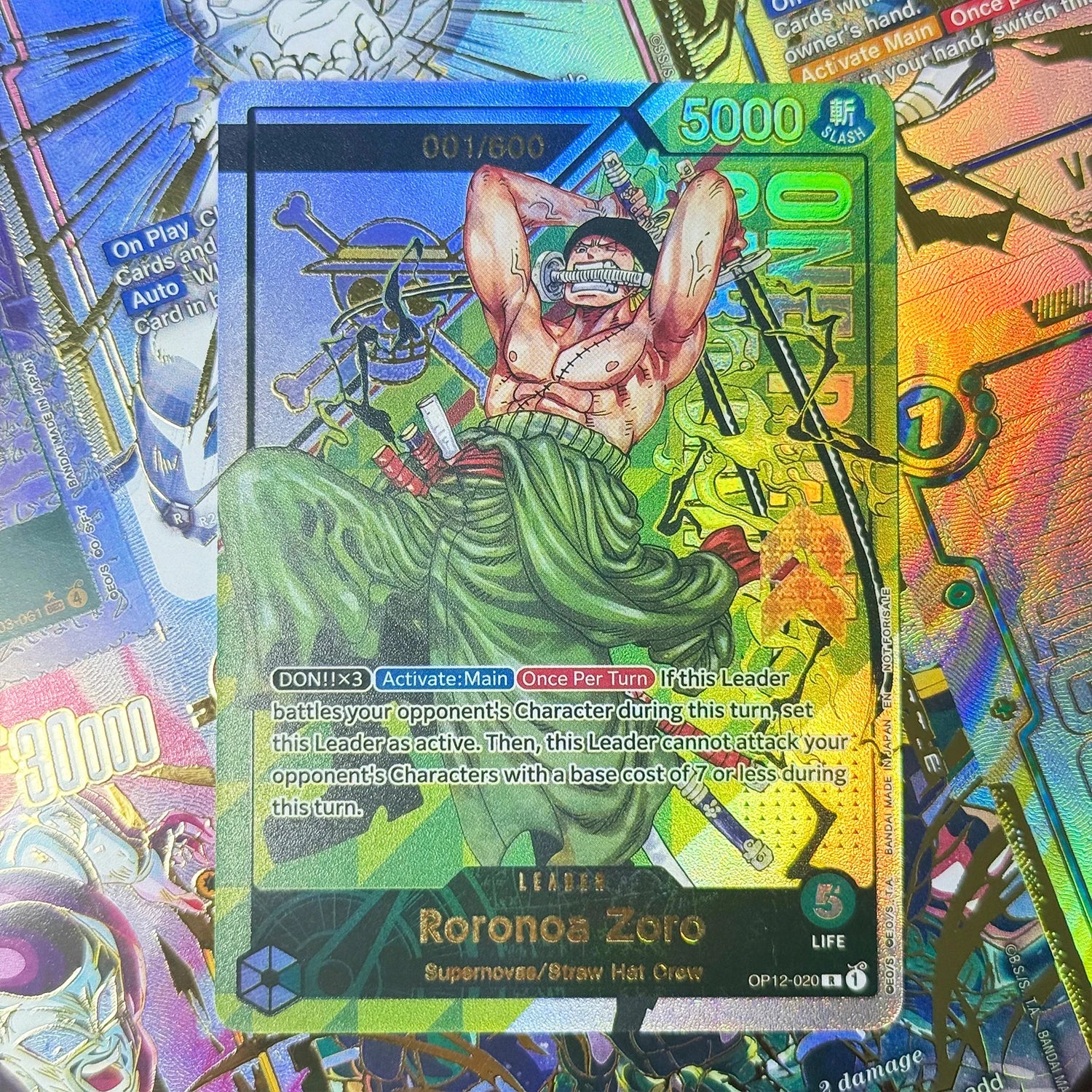 One Piece Roronoa Zoro Series Set Championship Treasure Cup Promo Anime Collectibles DIY Replica Cards Texture Card Secondary image