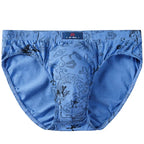 100% Cotton Men's Panties Plue Size Printed Briefs Underwear Loose Lingerie Moisture Absorbent Breathable Underpants
