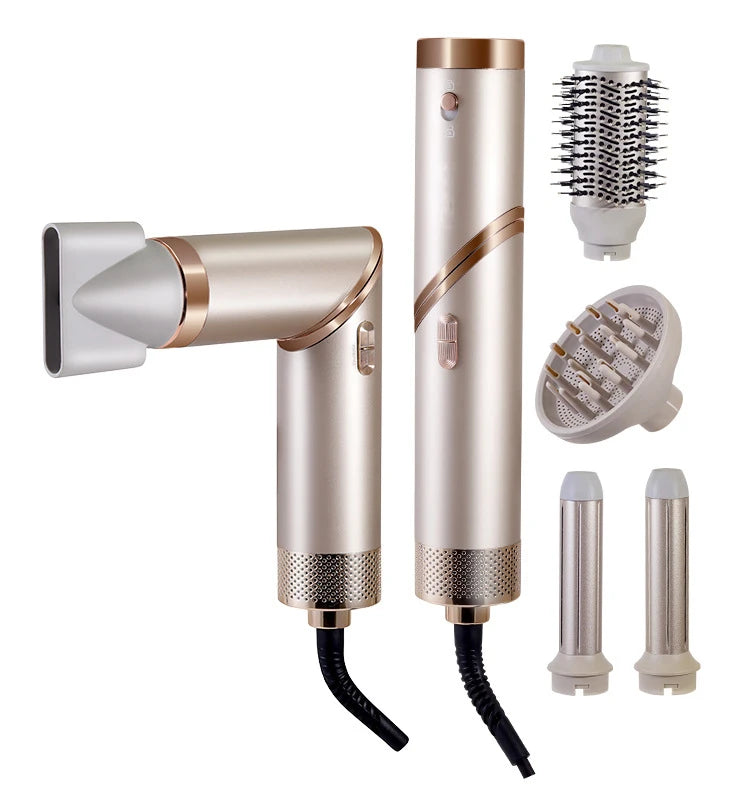 5 in 1 Handle Foldable Hair Dryer Portable Multifunctional Home Hair Dryer Negative Ion Hair Care Curling Iron Personal Styling