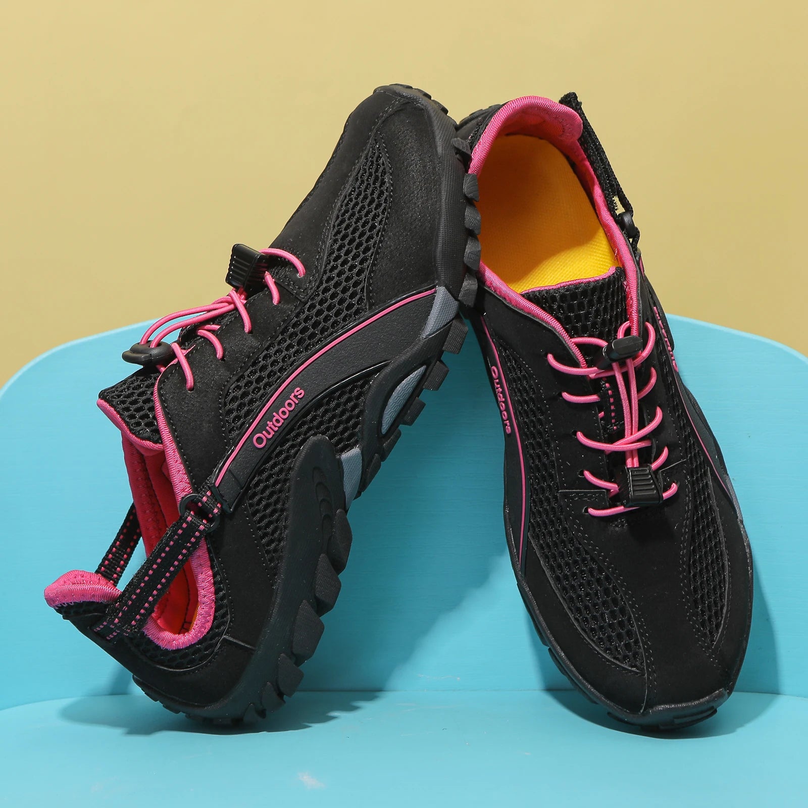FANCYLEE Women's Hiking Shoes Breathable Mesh Trekking Sneakers Outdoor Lightweight Anti-Slip Mountain Climbing Shoes EU 36-42