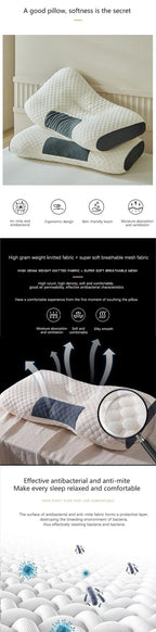 New Neck Pillow Help Sleep And Protect The Neck Cervical Orthopedic Soybean Fiber Massage Household SPA Pillow For Sleeping