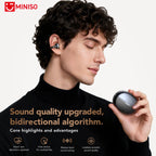 MINISO MS503 Wireless Bluetooth Earbuds AI Translation Earphones Outdoor Sports Headphones Clear Sound Headset Soft Comfortable