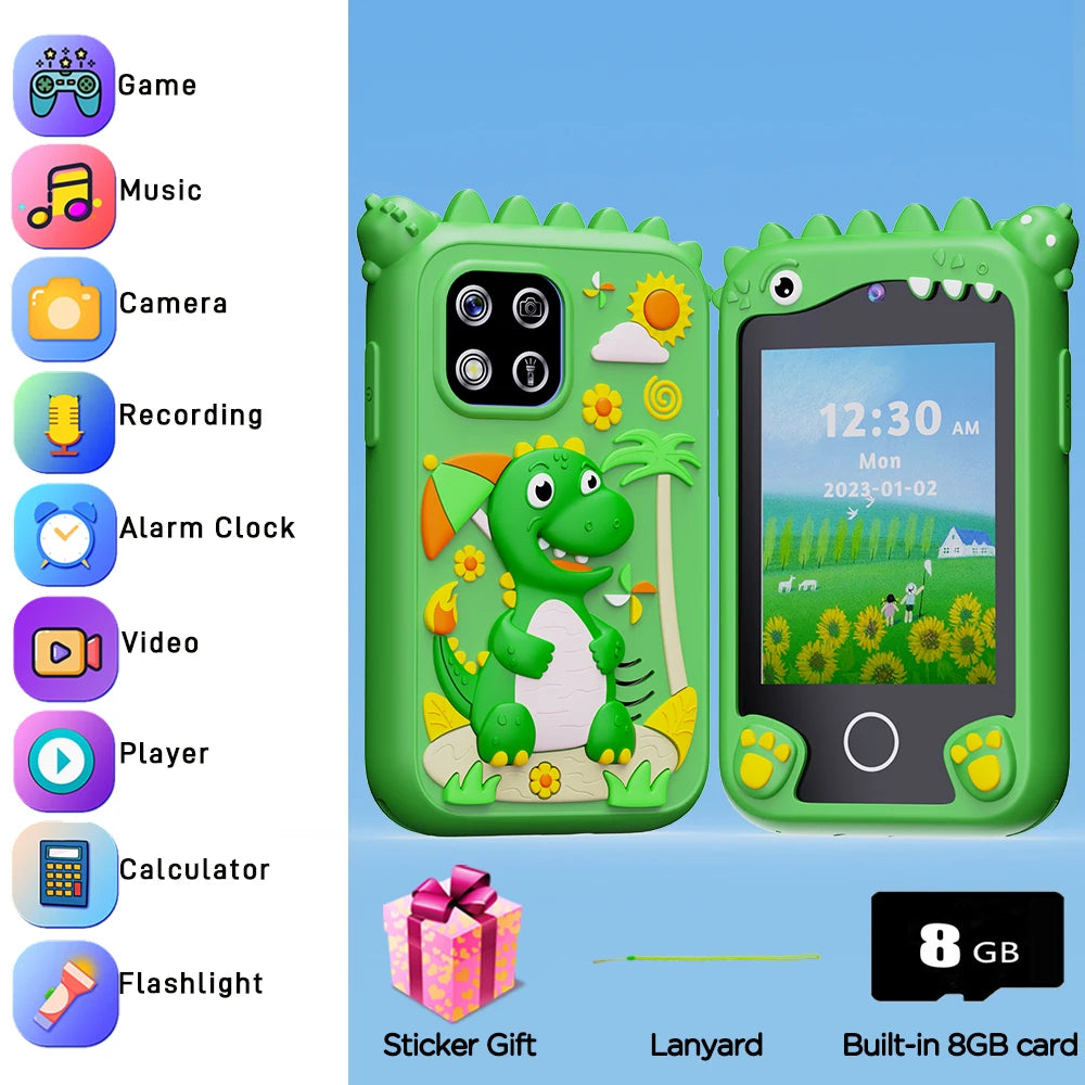 Baby Phone Toy Educational Simulation Mobile Toy with Games Music Stories Video Toddler Learning Play Phone Gift for Kids
