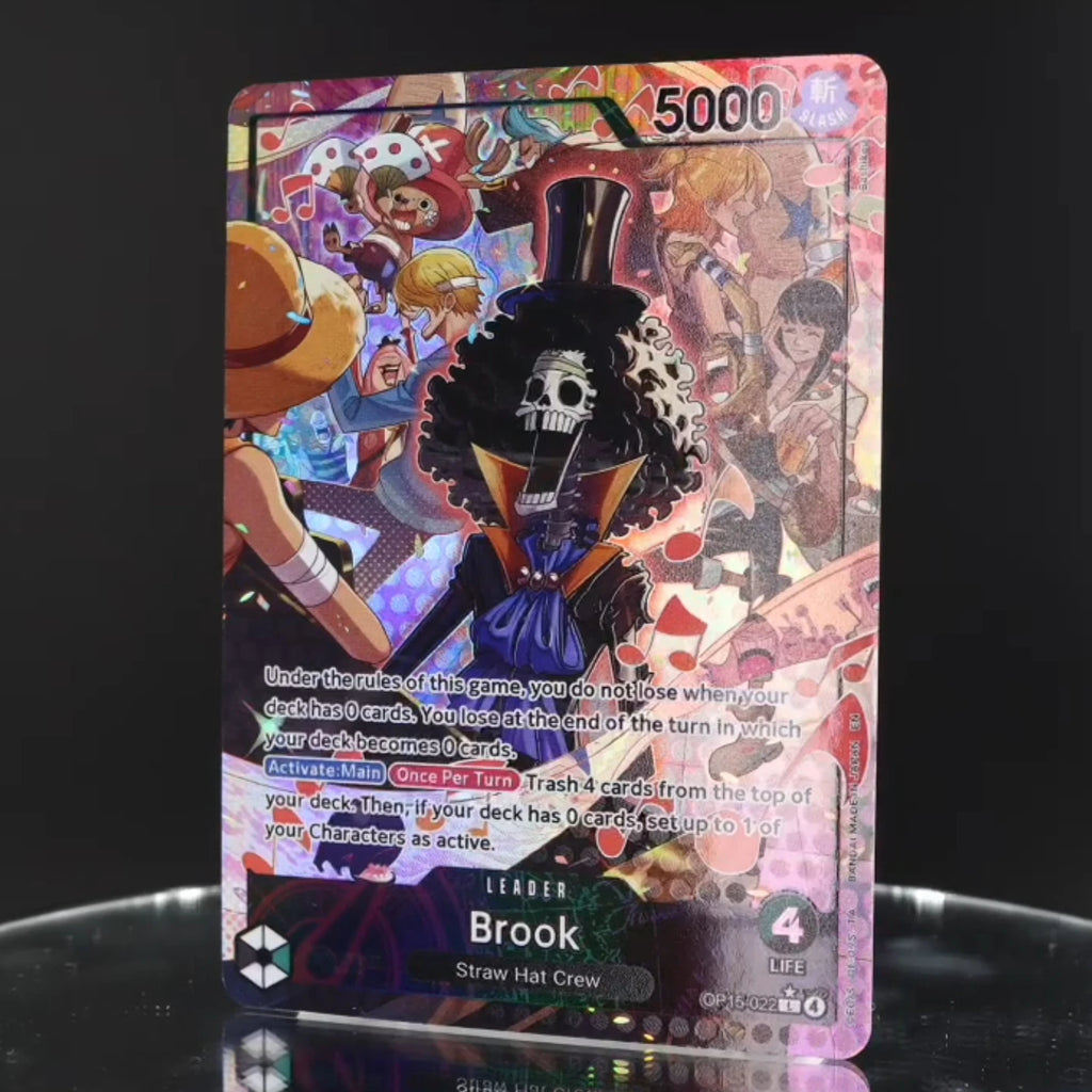 One Piece TCG OPCG English Leader card OP15 Leader Card Set Luffy  Lucy Enel Krieg Rebeca Brook KAMI's Island Textured Foil Card