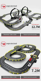 Electric Remote Control Slot Car Track Large 2-Player Competitive Dual Mode Remote Adjustable Splicing Kids Adults Gift Toy Set