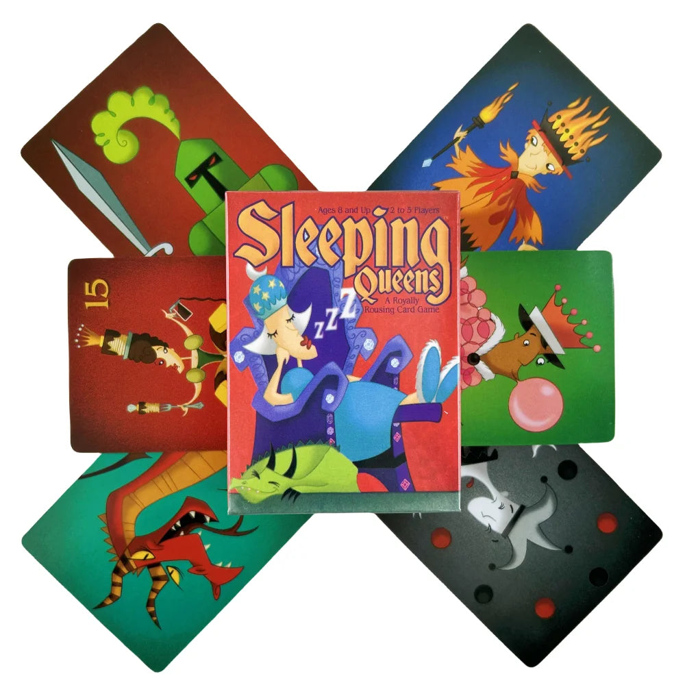 Full English Sleeping Queens Board Game Card Family Gift Wake Up Queen Strategy Game Fun Childrens Game Card Main image