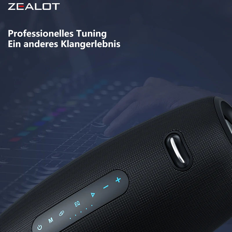 ZEALOT S67 Portable Bluetooth loudspeaker with Shoulder belt Outdoor Waterproof Stereo Sound Strong Bass 40H Playback