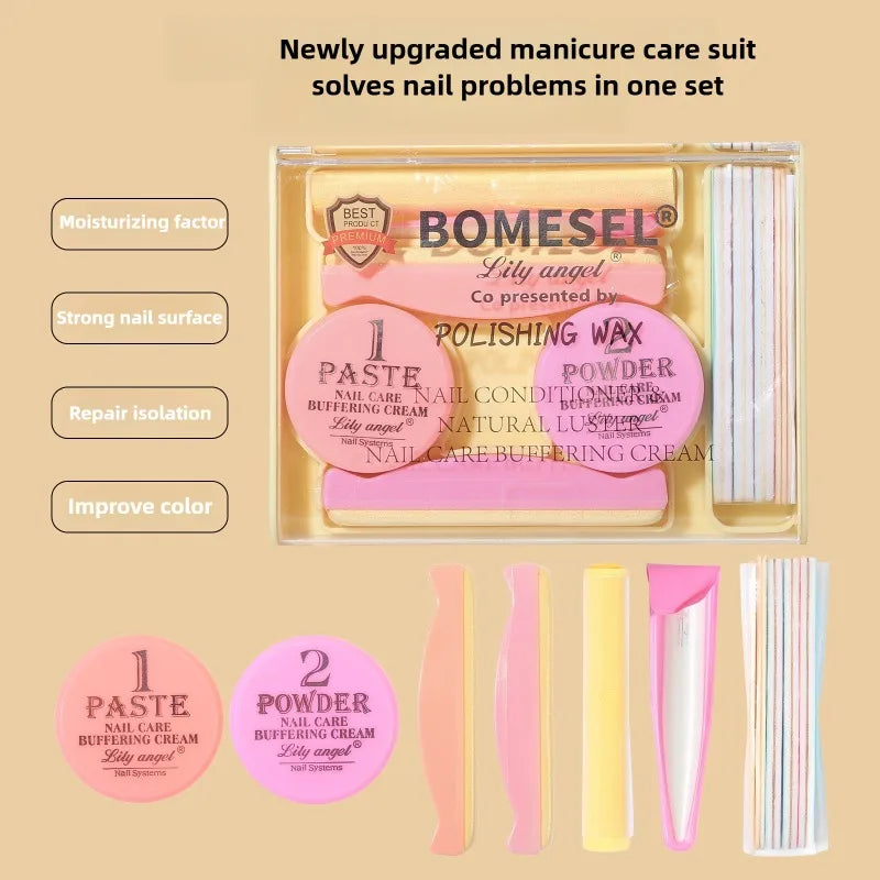 Manicure Set Powder Nail Kit Strengthener Professional Versatile Tools for Travel Girls Women Home Beauty Polishing Wax