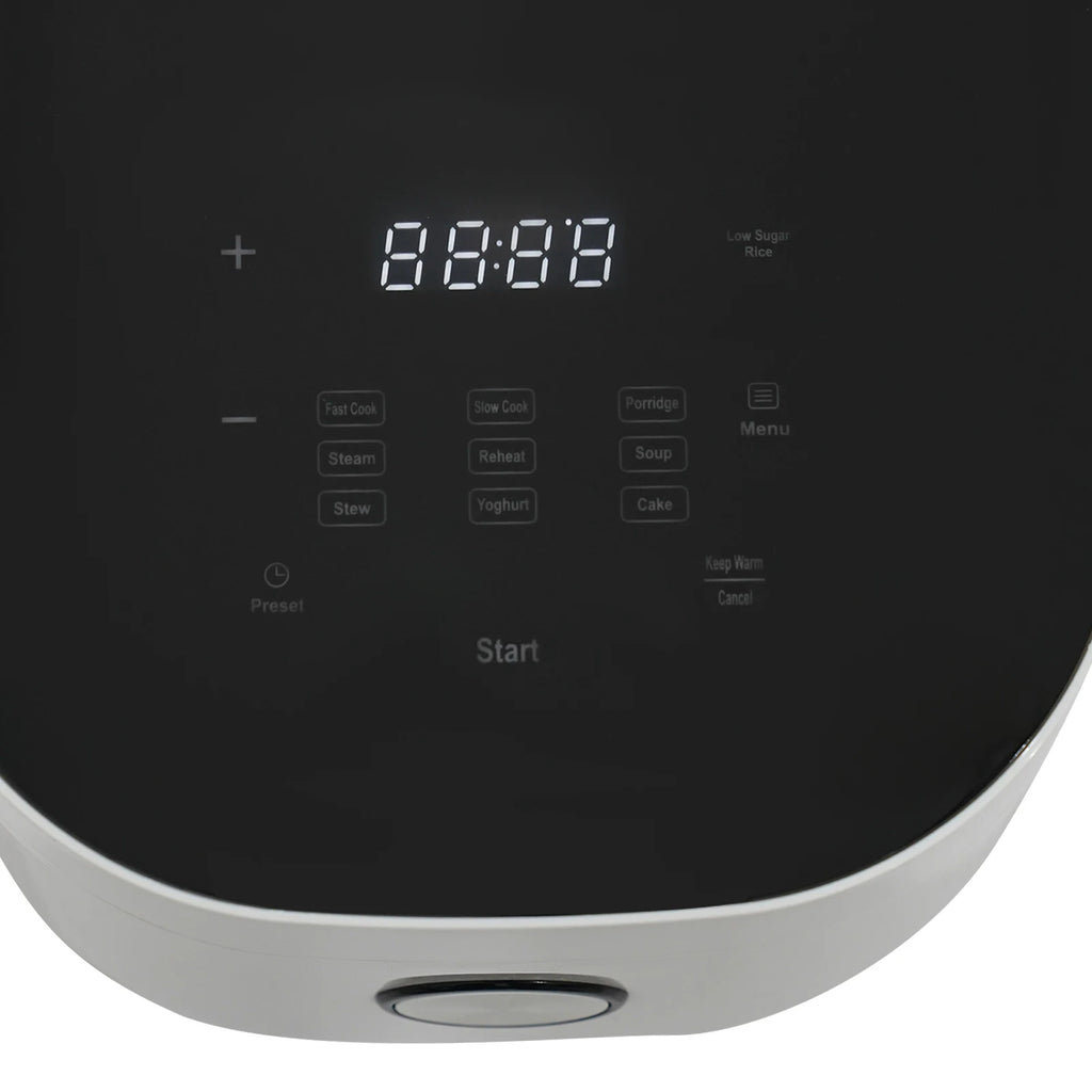 900W 5-Liter Multi-cooker 220V-240V Mini Rice Cooker with Inner Pot and Filter Basket 24-Hour Reservation Function for Household