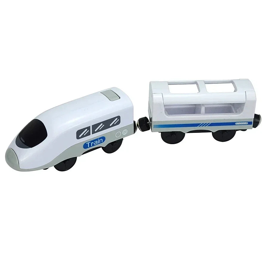 Wooden Train Toys Train Track Magnetic Set Electric Car Locomotive Diecast Slot Fit All Wood Brand Biro Railway Tracks For Kids