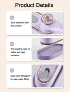 Handheld Vertical Garment Steamer Mini Travel Clothes Ironing Machine Fast-Heat Travelling Fabric Steam Iron Wet Cleaning Brush