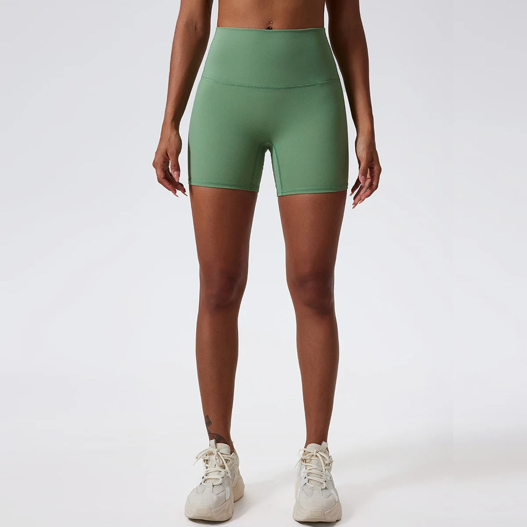 Hearuisavy Summer Soft Yoga Shorts Buttock Lift Gym Leggings Women High Waist Sports Shorts Women Running Workout Shorts Female