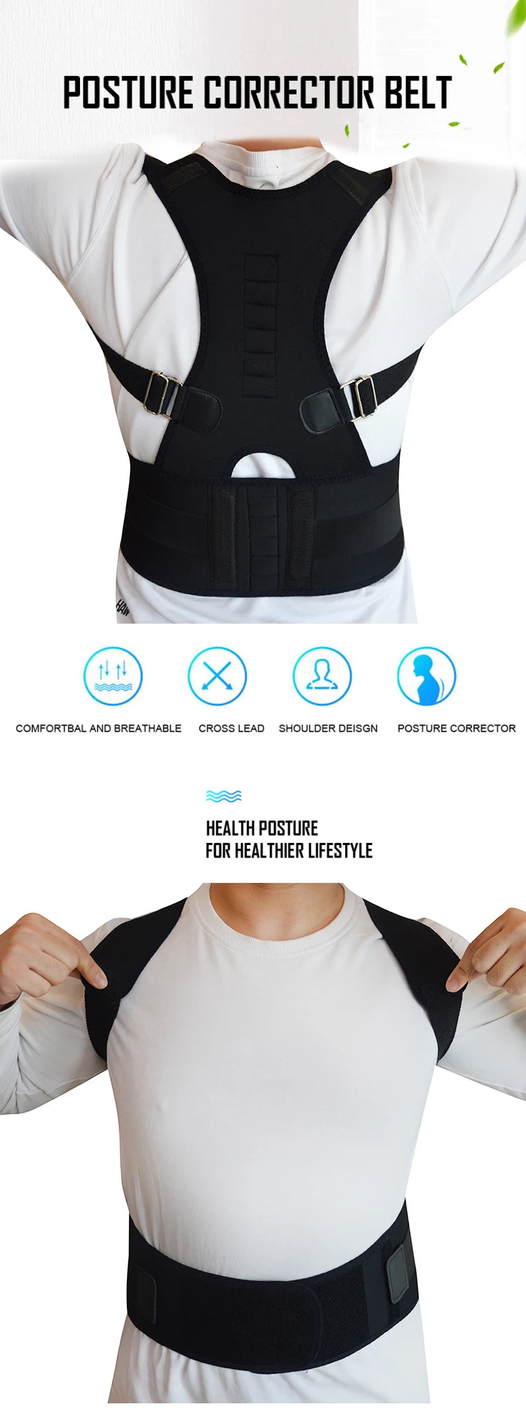 Adjustable Body Orthopedic Support Brace Belt ,pain relief from illess Posturas Shoulder Hunchback Back Posture Corrector belt