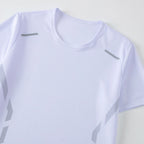 2-Piece Men's Summer Quick drying Sports Suit Loose And Breathable Short Sleeved T-shirt Running And Fitness Black Pocket Shorts