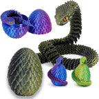 3D Printing Action Figure Snake Egg Toys Creative Stress Relief Anime Figures Moveable Rotation Desktop Ornaments Gift