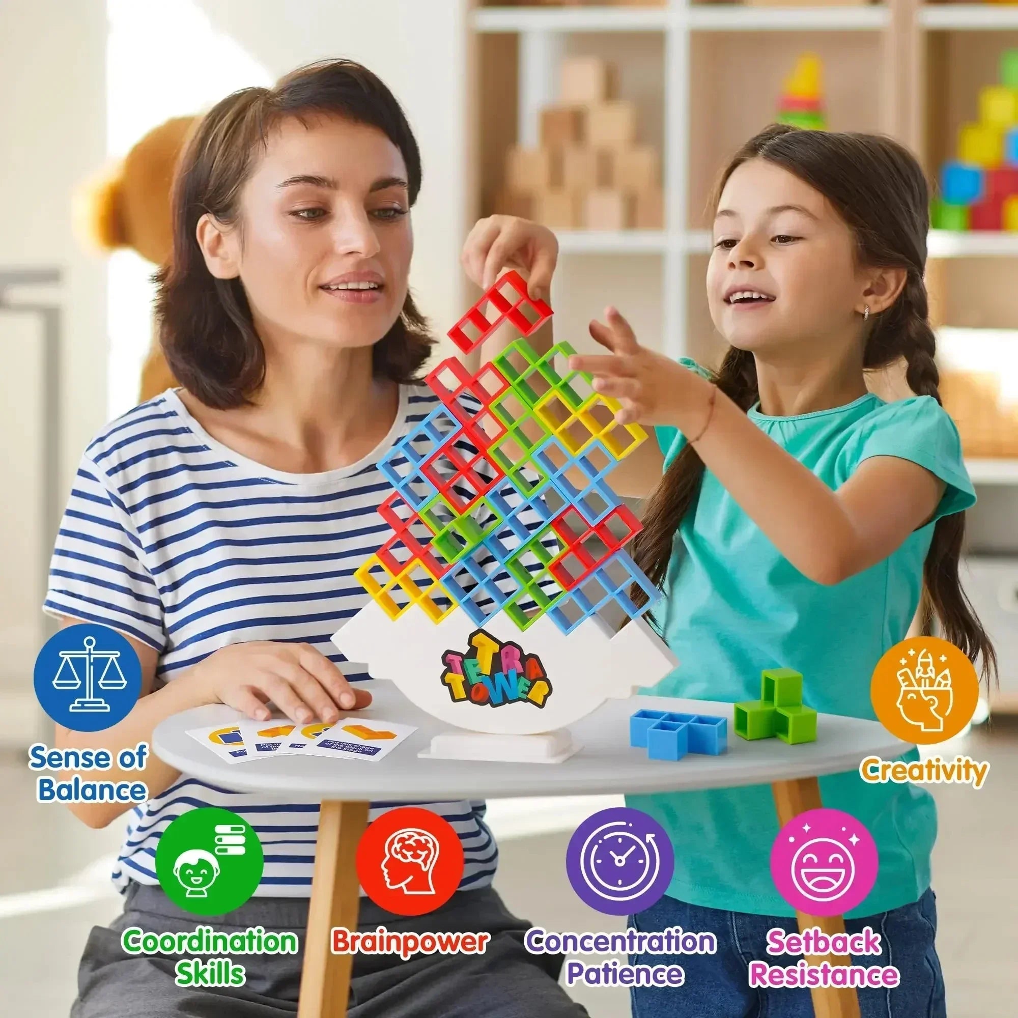 Puzzles Tetra Tower Fun Balance Stacking Building Blocks Board Game for Kids Adults Friends Team Dorm Family Game Night Partie Secondary image