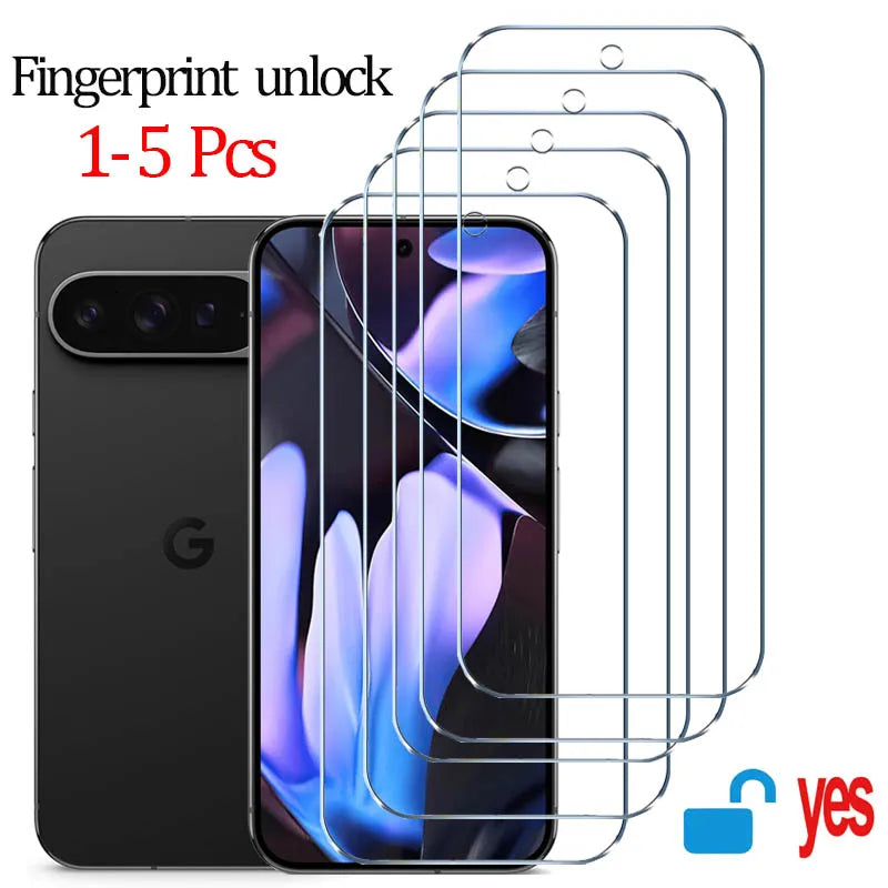 Fingerprint unlock Glass for Pixel 9 Pro 10 8A 9A 10A 7A 8 Pro Screen Protector Pixel 9 Pro XL Tempered Glass for Google Pixel 9 Main image