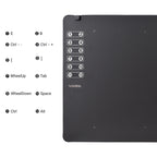 VINSA T1161 Graphics Drawing Tablet Ultra-thin Art Creation Sketch with Battery-free Stylus 8 Pen Nibs 8192 Levels Pressure