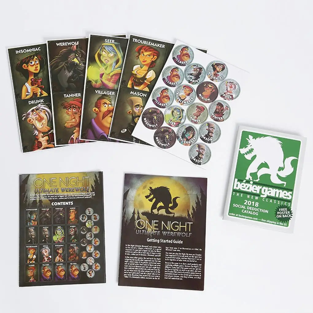 Board Games One Night Ultimate Werewolf Game Card Daybreak Vampire Alien Bonus Roles Party Home Playing Cards Paper Game Card Main image