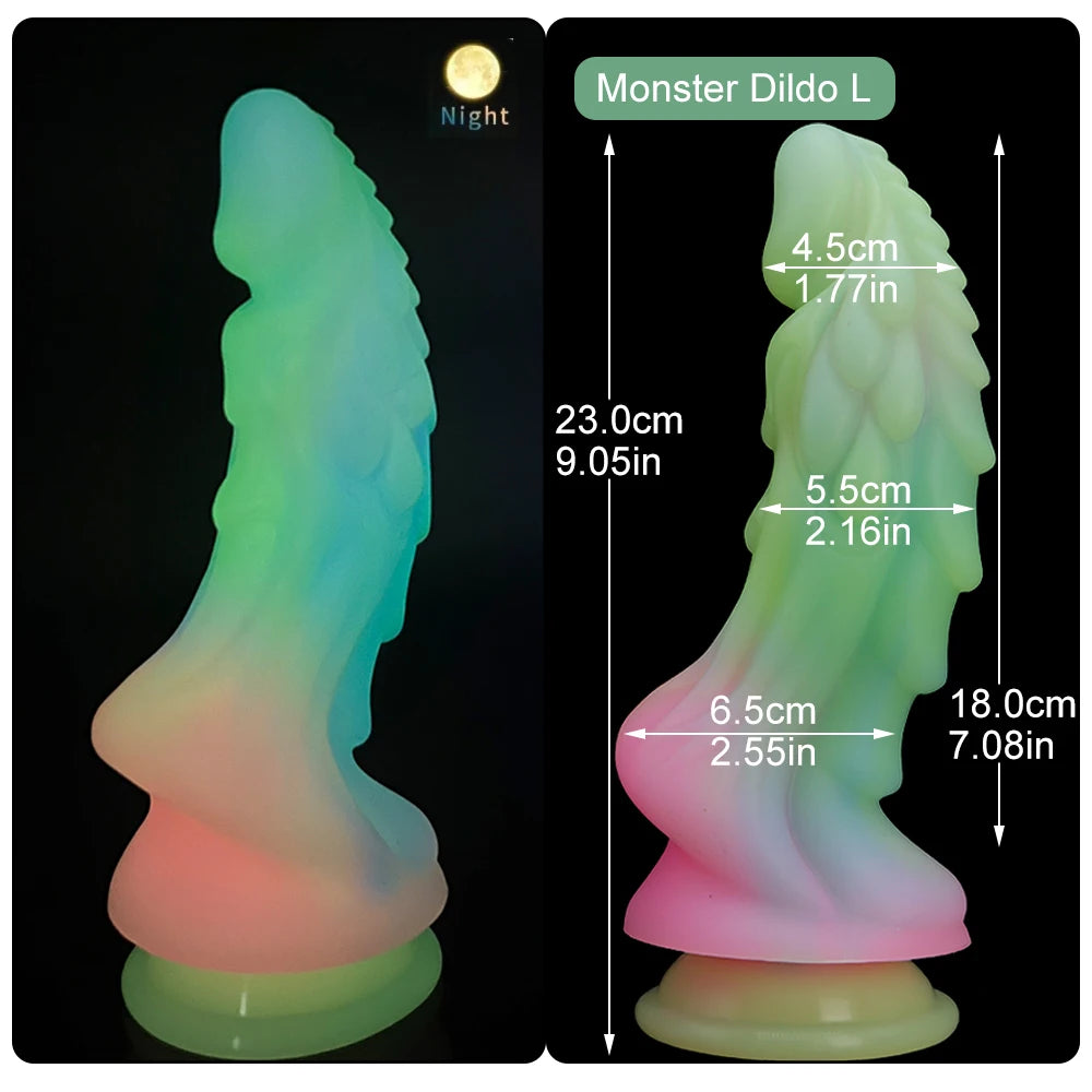 Luminous Animals Dildos Horse Realistic Dog Dildo For Women Horse Penis Monster Dragon Anal Dildos Beautiful Women Men Sex Toys