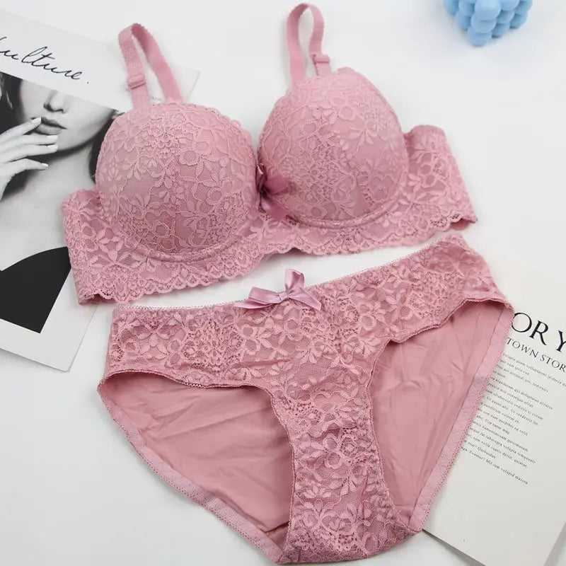 DaiNaFang New Sexy Bras Set Push Up Underwear For Women Adjustable Breathable Design Sweat Absorbing Upper Tray BC Cup Lingerie