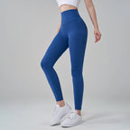 SOISOU Nylon Yoga Pants Gym Leggings Women Girl Fitness Soft Tights High Waist Elastic Breathable No T Line Sports Pants