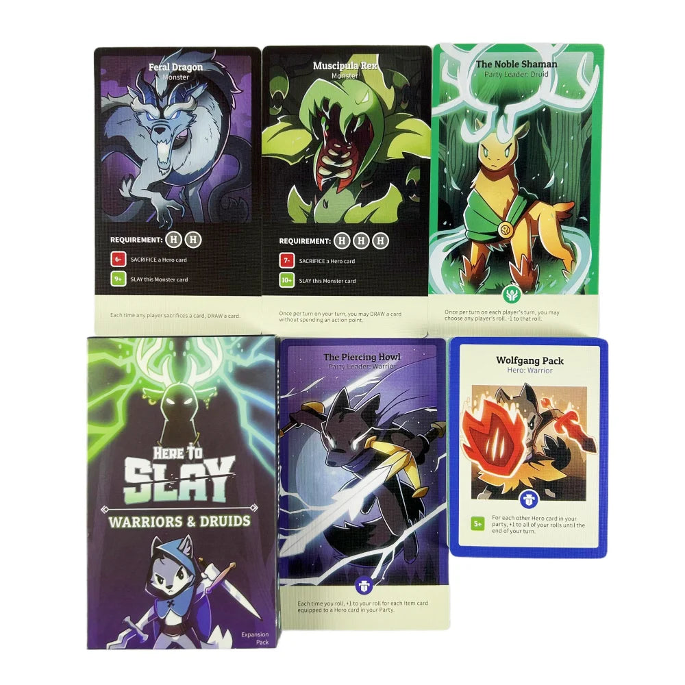 1 or 2 Pcs Newest Here to Slay Card Game from A Strategic Card Game for Teens and Adults Board Game Deck For Chritmas Halloween
