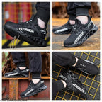 Safety Shoes Men For Work Sneakers Women Men Steel Toe Work Shoes Security Protective Shoes Lightweight Anti-Smash Anti-Puncture