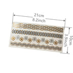 Gold Lace Tattoo Sticker Hanna Tattoo Tattoo Waterproof Temporary Tattoo Stickers Cool English Alphabet Fake Tattoos