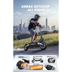 T10 Portable E-Scooter 900W Peak Power 48V 13.5/18 Ah Battery Electric Scooter for Adults 11inch Off-road Tire Scooters Electric