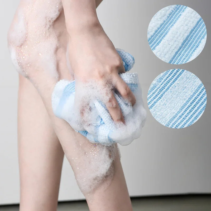 New Japanese Gentle Bath Rubbing Washcloth Nylon Bath Towel Back Exfoliating Scrub Shower Brush Sponge Body Bathroom Accessories