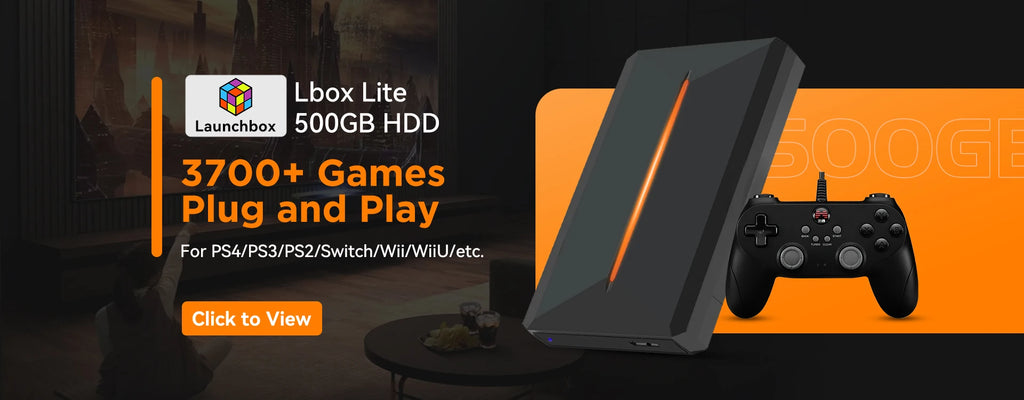 Launchbox 2T Game Hard Drive Disk for PS4/PS3/PS2/Wii/WiiU/GAMECUBE etc with 4200+ 3D/PC Games Portable Game Console For Laptop
