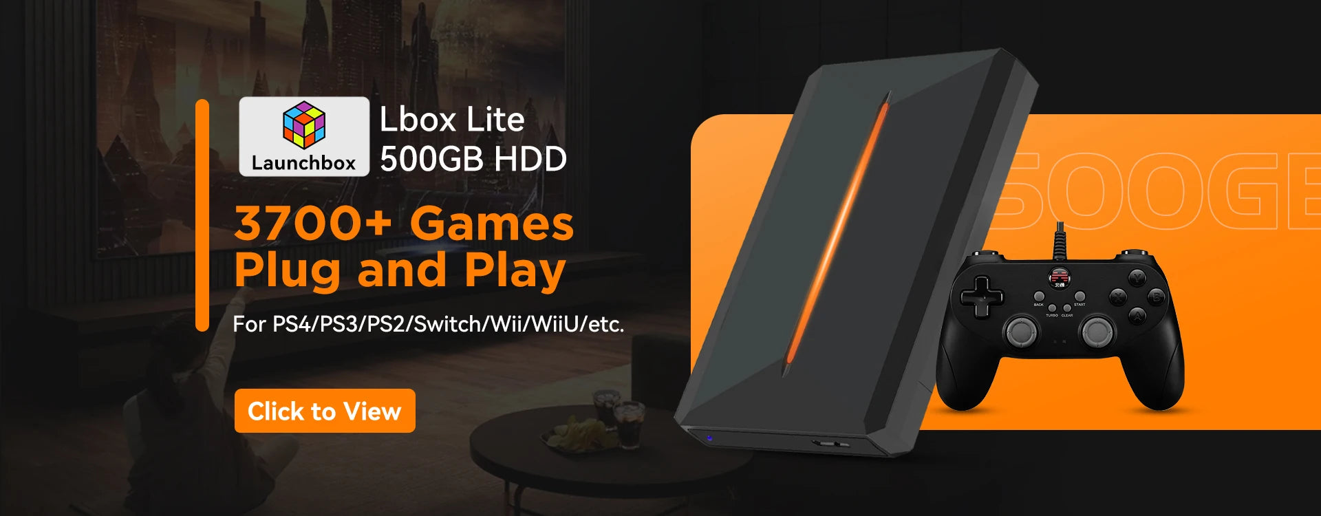 Launchbox 2T Game Hard Drive Disk for PS4/PS3/PS2/Wii/WiiU/GAMECUBE etc with 4200+ 3D/PC Games Portable Game Console For Laptop