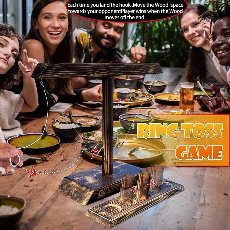Family Party Toy Fast-paced Bar Drinking Ring Toss Game Adult Children Interactive Double Battle Throwing Home Board Game Main image