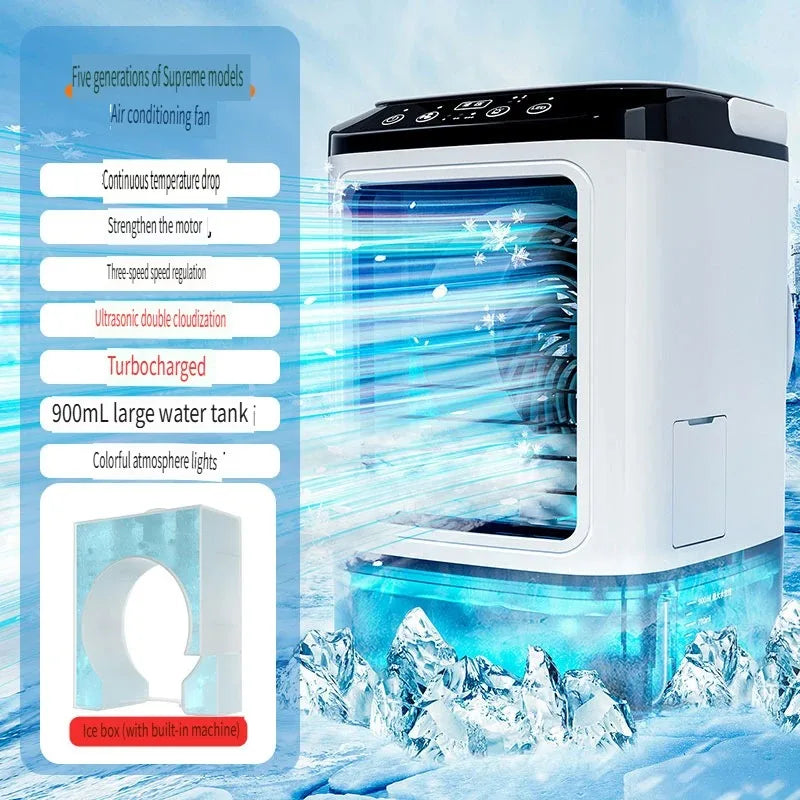 Quiet 3-Speed Portable Air Conditioner Mini Evaporative Cooler Humidifier for Bedroom Secondary image