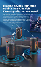 ZEALOT_MP1 Portable Bluetooth Speaker 60W StormBox Blast Outdoor Wireless Speaker IPX6 Waterproof Party Camping Speaker 12H ZEAL