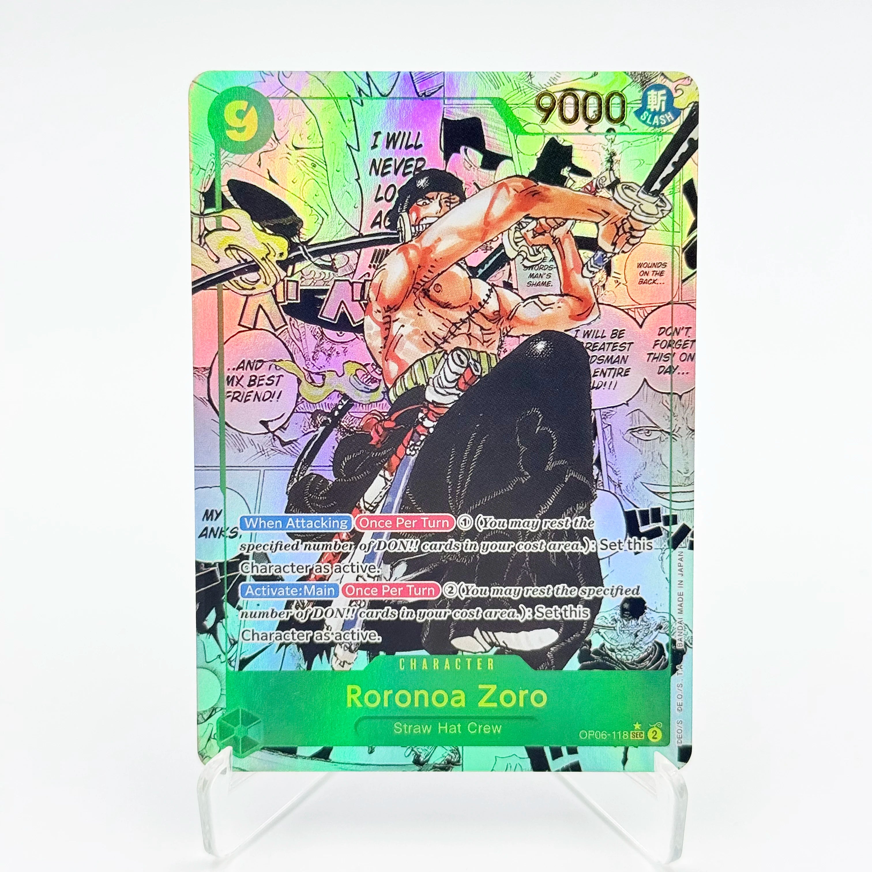One Piece Roronoa Zoro Series Set Championship Treasure Cup Promo Anime Collectibles DIY Replica Cards Texture Card