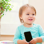 Kids Toy Phone Children Educational Learning Phone with Light Sound Music Interactive Touch Screen for Toddler Early Development