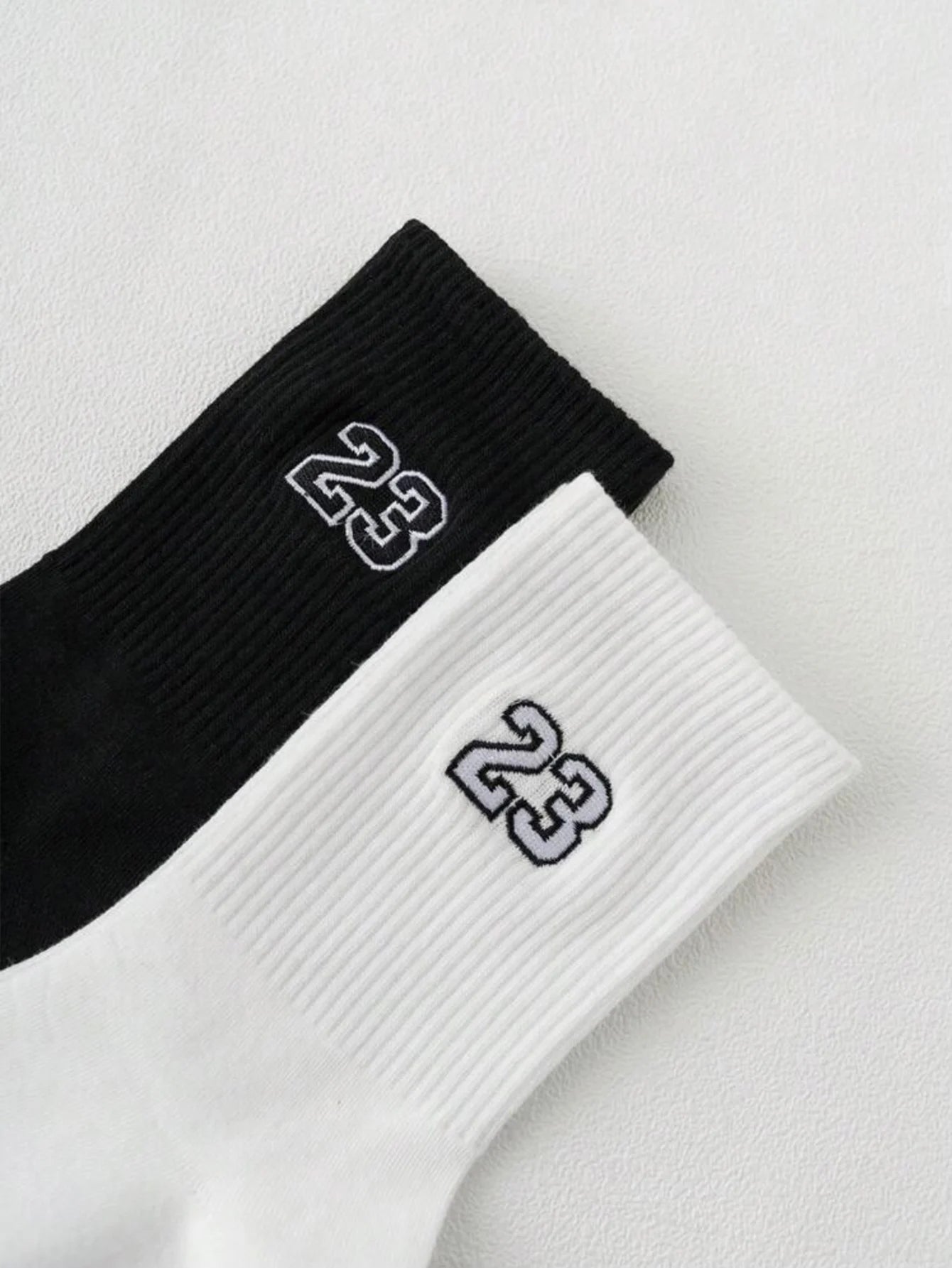 Men's Crew Socks, Classic, Number 23 Design, Comfortable, Breathable, Moisture-Wicking
