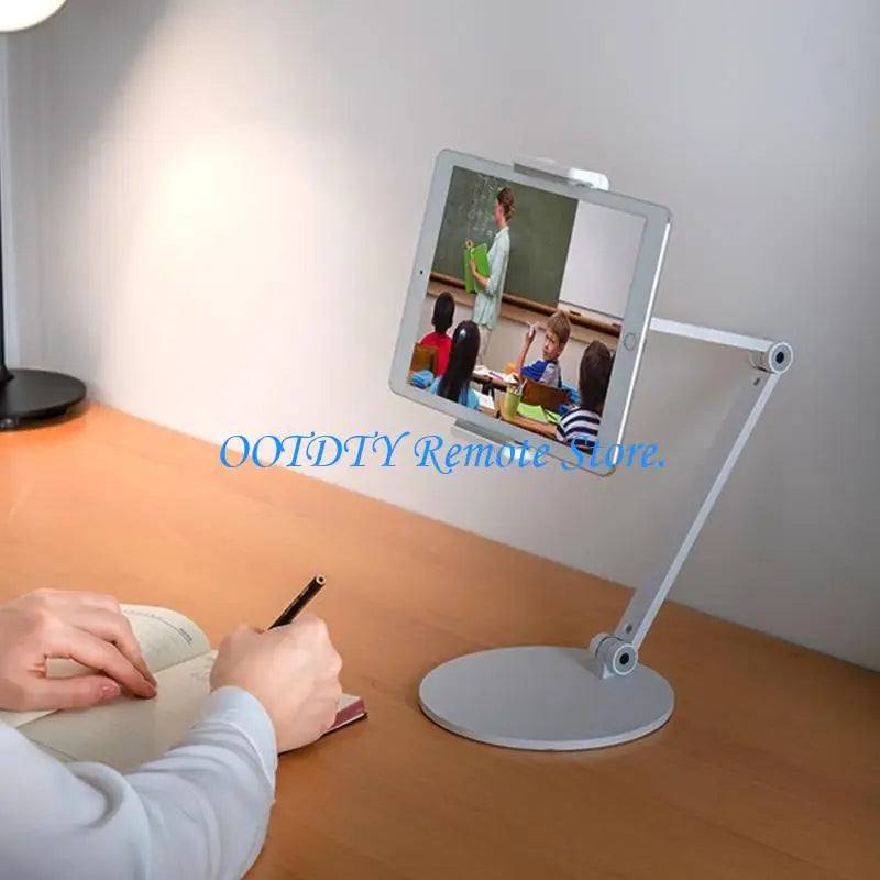 Heavy Duty Aluminum Tablets Stand With Rotating Base Ergonomic Support For Watching Movie And Reading Books