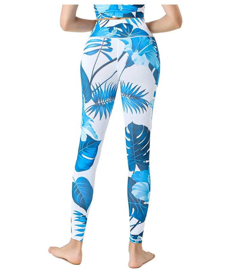 Cloud Hide Women Home Yoga Pants Fitness Gym Exercise Sports Leggings High Waist Sexy Long Print Tights Workout Running Trouser