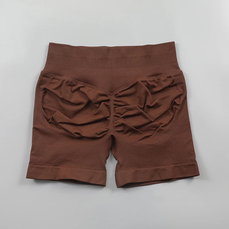 Impact Shorts 4.5" Seamless High Stretch Low Ribbed Band Subtle Glute Contour Shorts Fitness Workout Yoga Gym Shorts