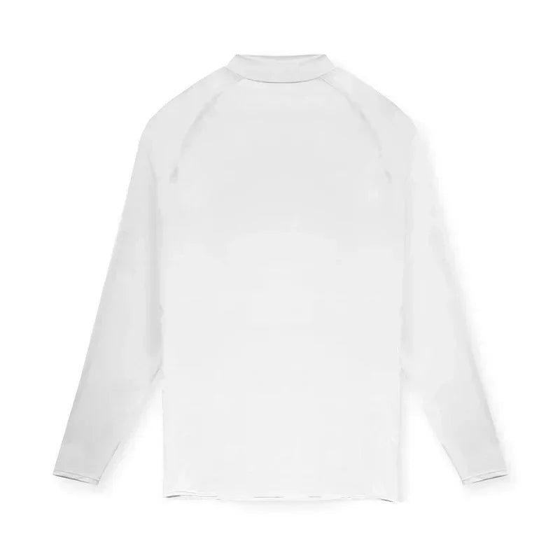 Plain Tight Absorb Sweat Elastic Shirts Gym Bodybuilding Fitness Turtleneck T-shirts Mens Long Sleeve Quick Dry Autumn Clothing